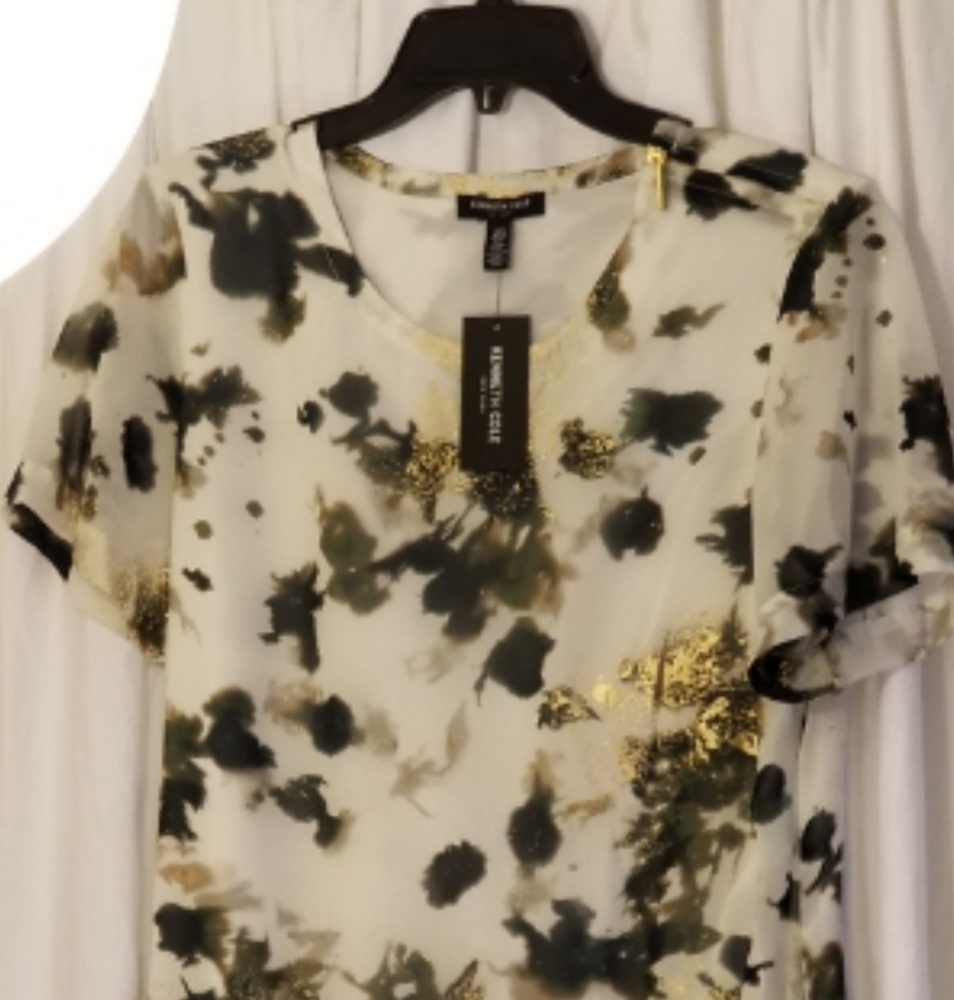 Kenneth Cole Printed Shirt Dress